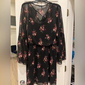 White House Black Market sheer floral dress. Size 14